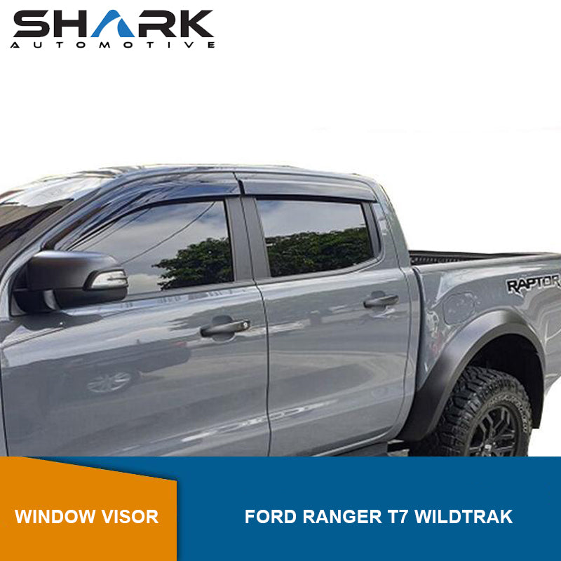 Ford Ranger T7 Wildtrak 2015-2018 Wind Deflectors Visors Window Covers